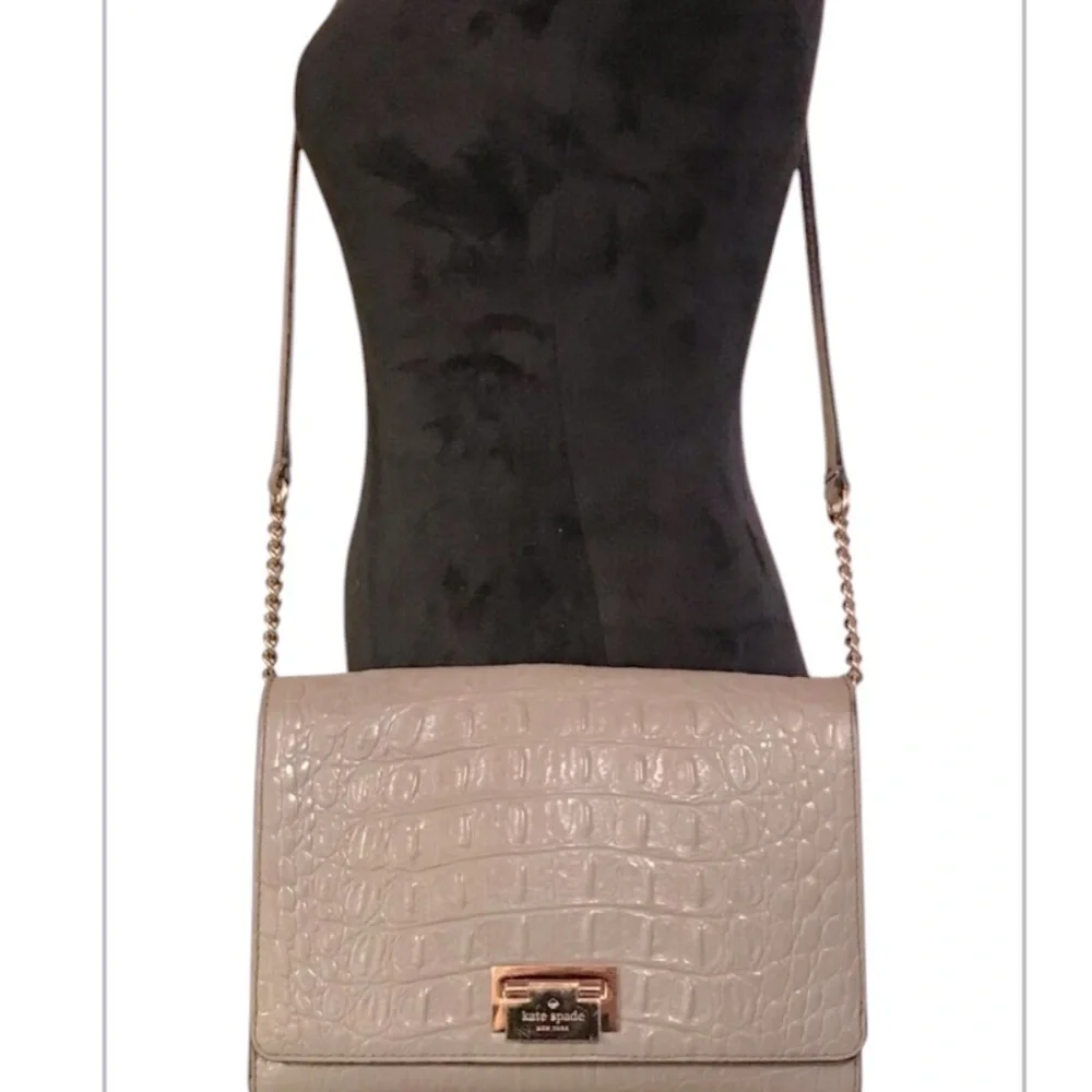 Kate Spade New York Crocodile Ladies Crossbody Lightweight Distinguished Purse